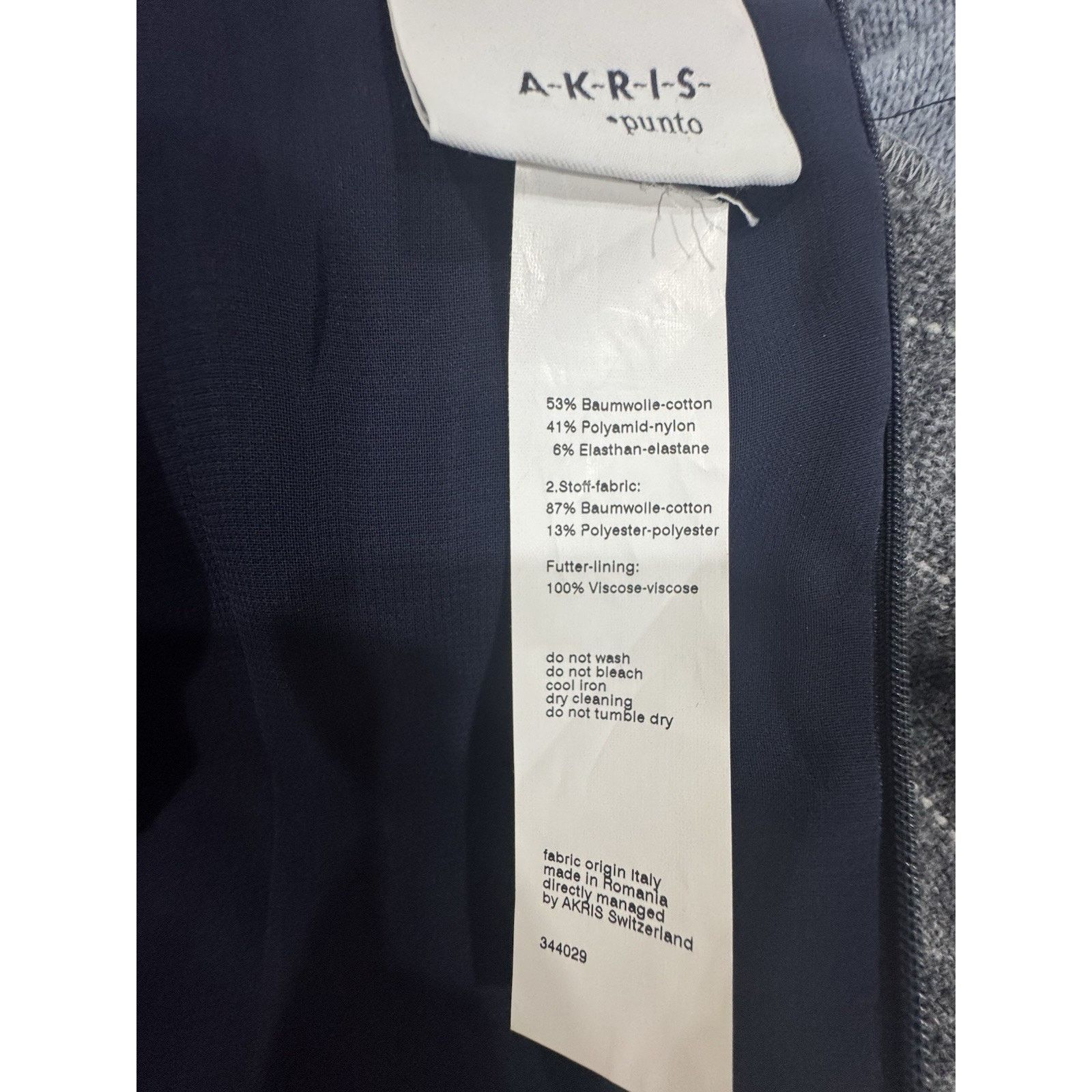 Akris Akris Punto Size 12 Navy Blue Back Zip Office/career Dress Size XL / US 12-14 / IT 48-50 - 5 Thumbnail