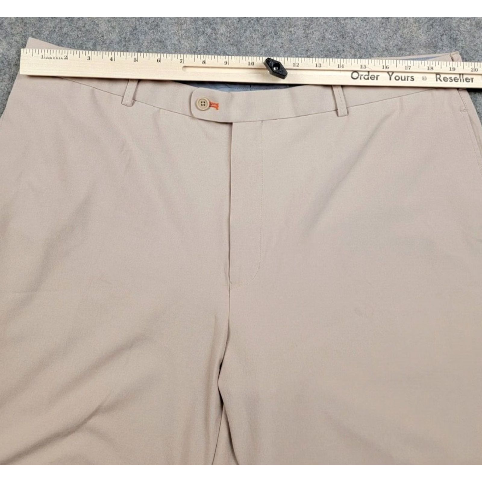Peter Millar Peter Millar Shorts Mens 40 Brown Beige Wicking Element Golf Casual Preppy Sports Bermuda Front Button Embroidered Logo Pockets Mens Size US 40 / EU 56 - 3 Thumbnail
