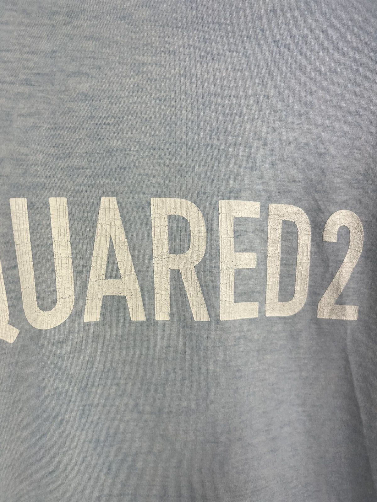 Dsquared2 Dsquared2 light blue t-shirt distressed central logo tee Size US XXL / EU 58 / 5 - 6 Thumbnail