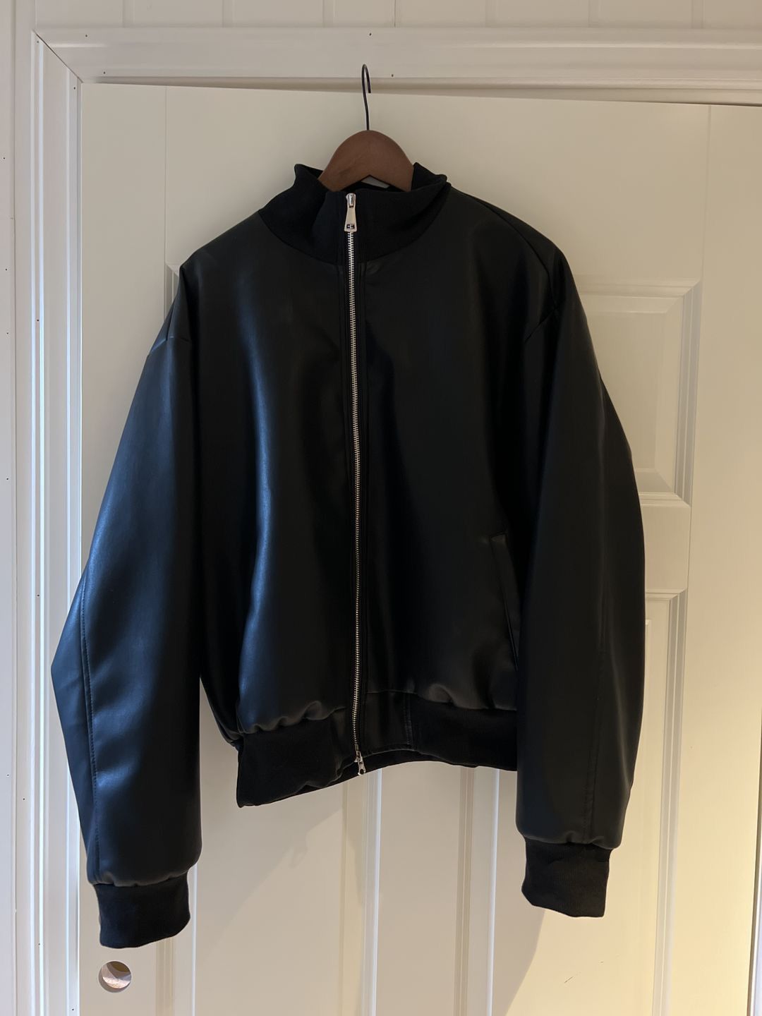 Japanese Brand Black Leather Zip Jacket Size US XL / EU 56 / 4 - 1 Thumbnail