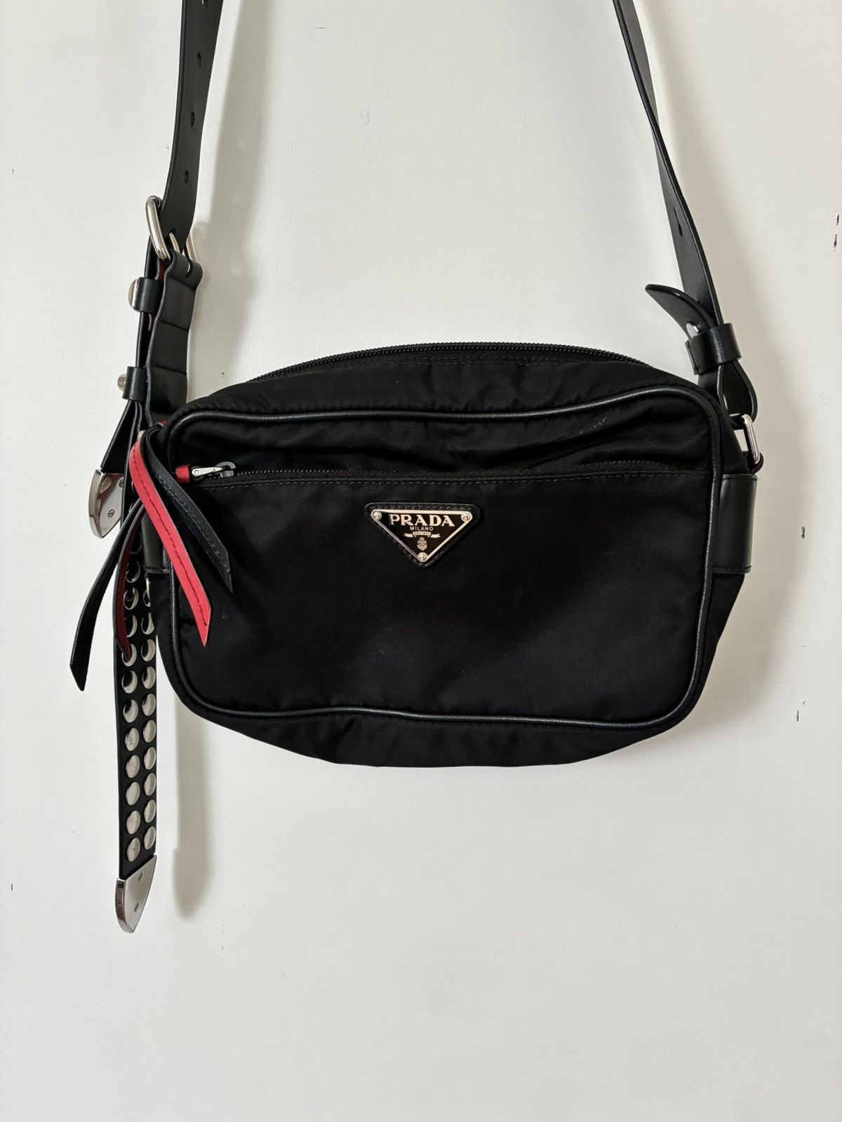 Prada Prada 2018 Studded New Vela Shoulder Bag Size ONE SIZE - 2 Thumbnail