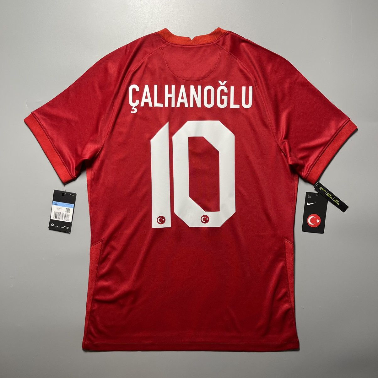 Nike × Vintage NWT TURKEY NIKE 2020 FOOTBALL AWAY JERSEY #10 CALHANOGLU Size US M / EU 48-50 / 2 - 1 Thumbnail