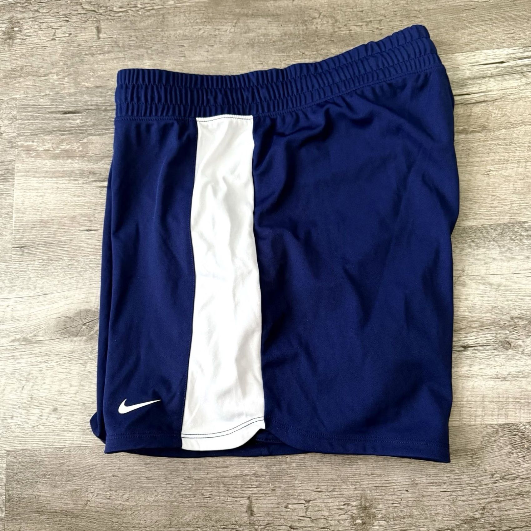 Nike Nike Womens Medium Blue White Dri-FIT Training Shorts Athletic Running 658372 Size 32" / US 10 / IT 46 - 5 Thumbnail