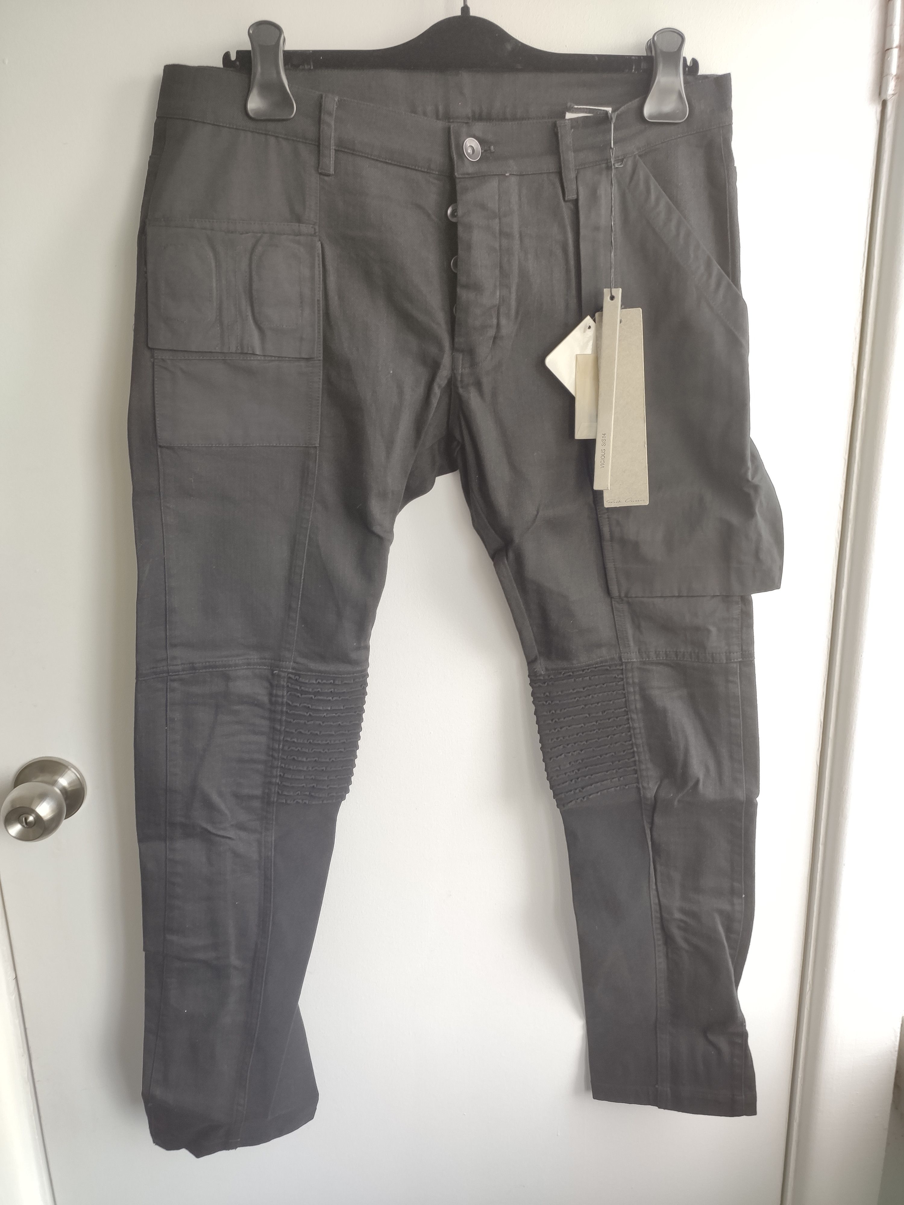 Rick Owens RICK OWENS biker pants 50 BNWT Size US 34 / EU 50 - 1 Thumbnail