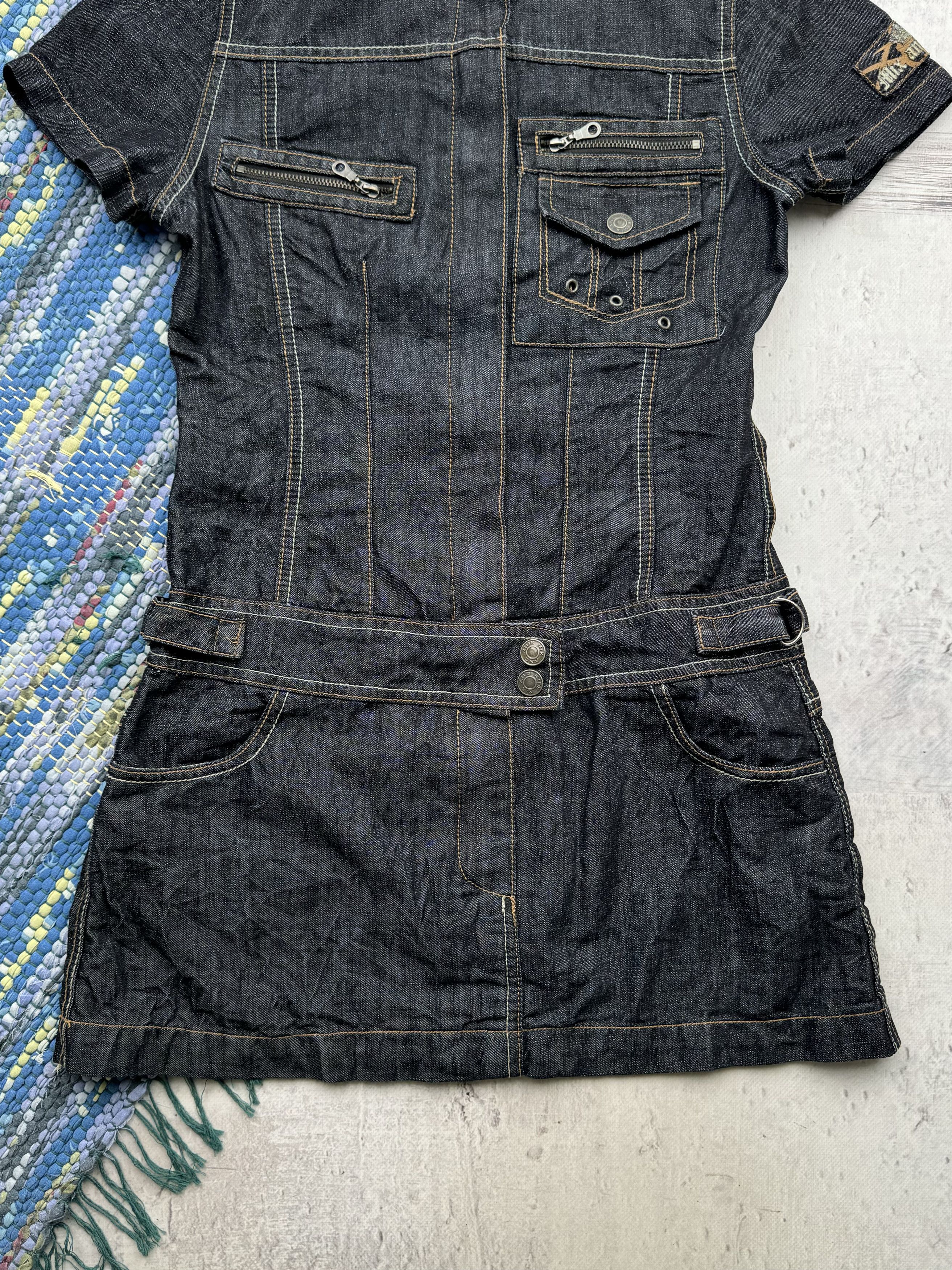 Japanese Brand × Vintage Vintage Multi-Pocket Denim Dress Size S / US 4 / IT 40 - 3 Thumbnail