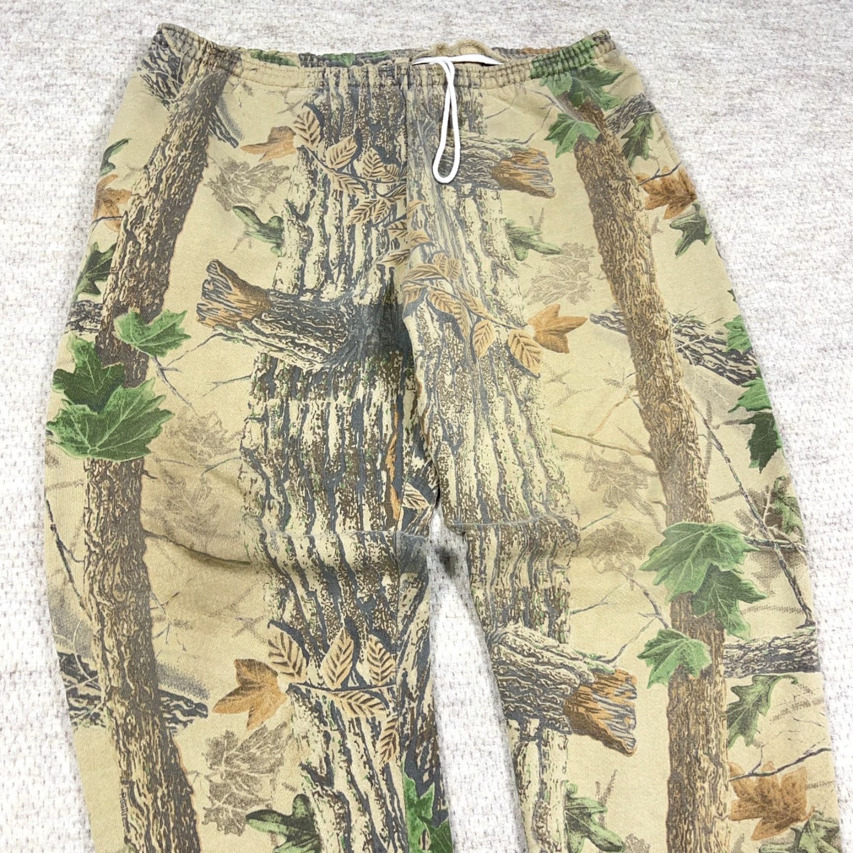 Jerzees VINTAGE Realtree CAMO Sweatpants Jerzees Men XL 36x30 Joggers 90s Y2K Made USA Brown Fleece Pockets Size US 36 / EU 52 - 5 Thumbnail