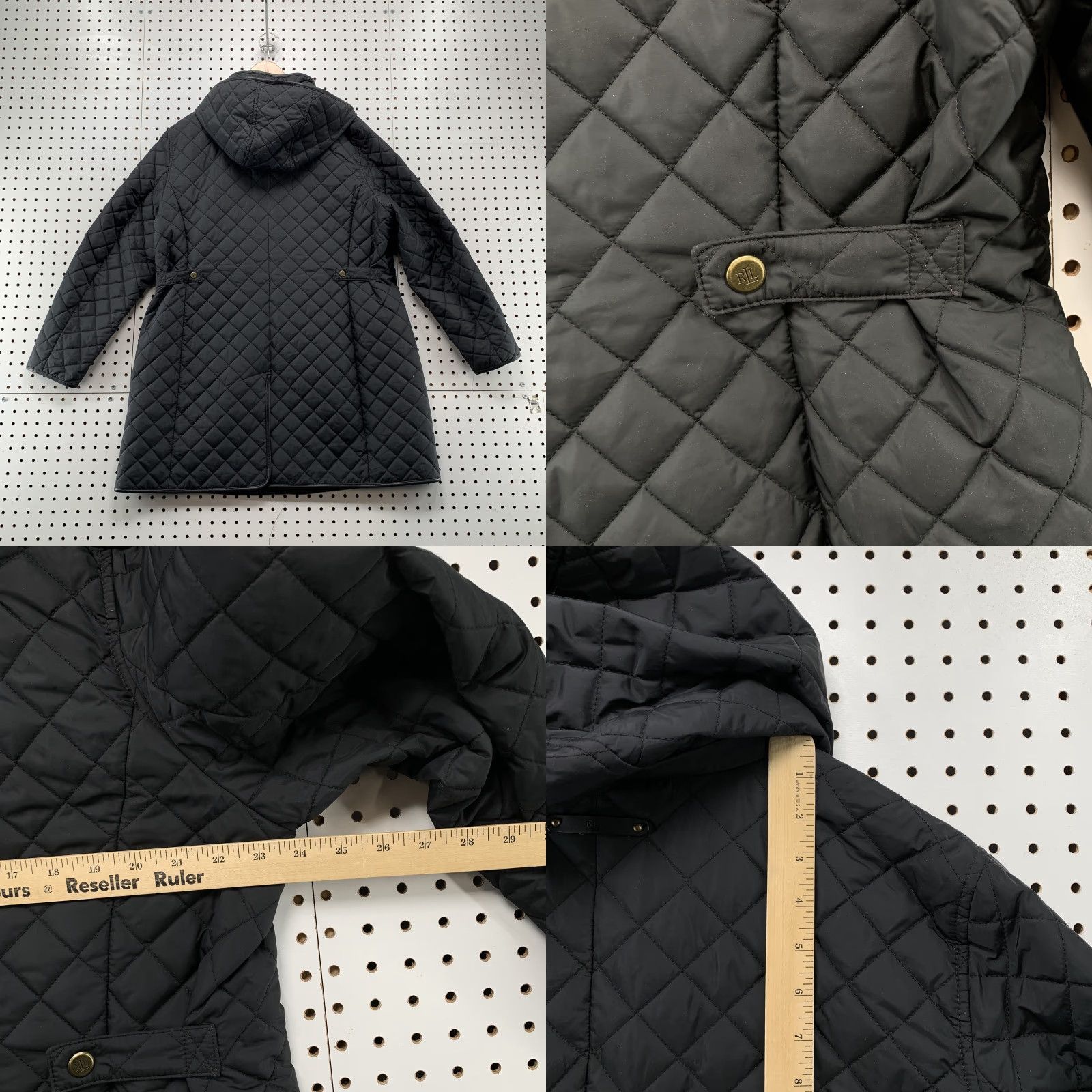 Ralph Lauren VINTAGE LRL Lauren Ralph Lauren Black Quilted Hooded Coat Womens Size 0X Equestrian Size XL / US 12-14 / IT 48-50 - 9 Thumbnail