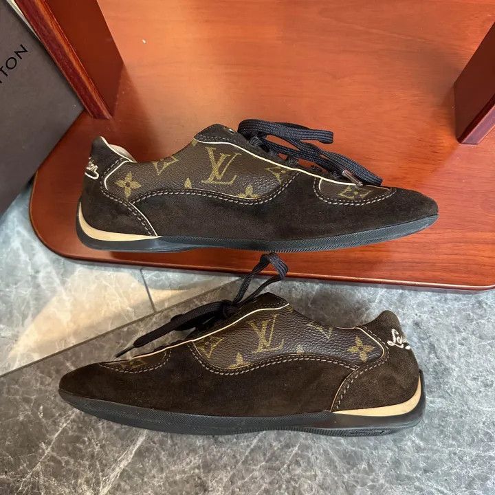 Louis Vuitton Louis Vuitton Stylish Brown Leather Sneakers -2508 Size US 5 / EU 37 - 7 Thumbnail