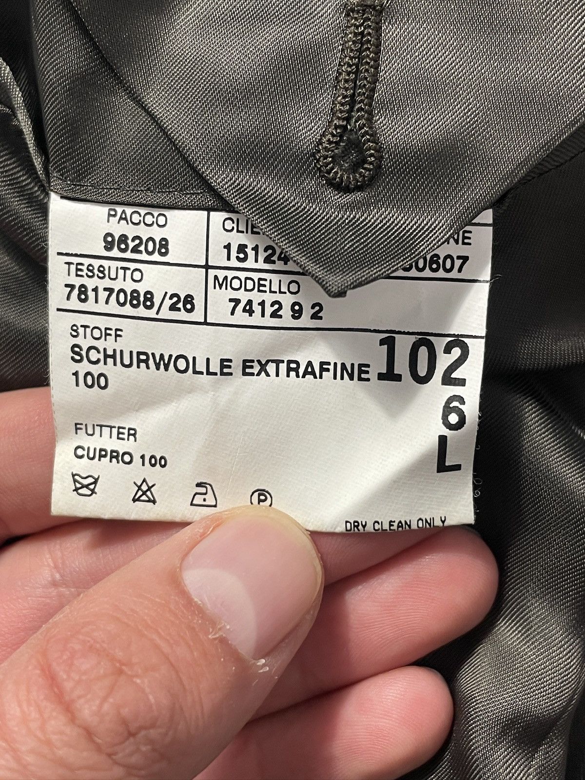 Corneliani Brown Suit Size L Super 110s Extrafine Merinos