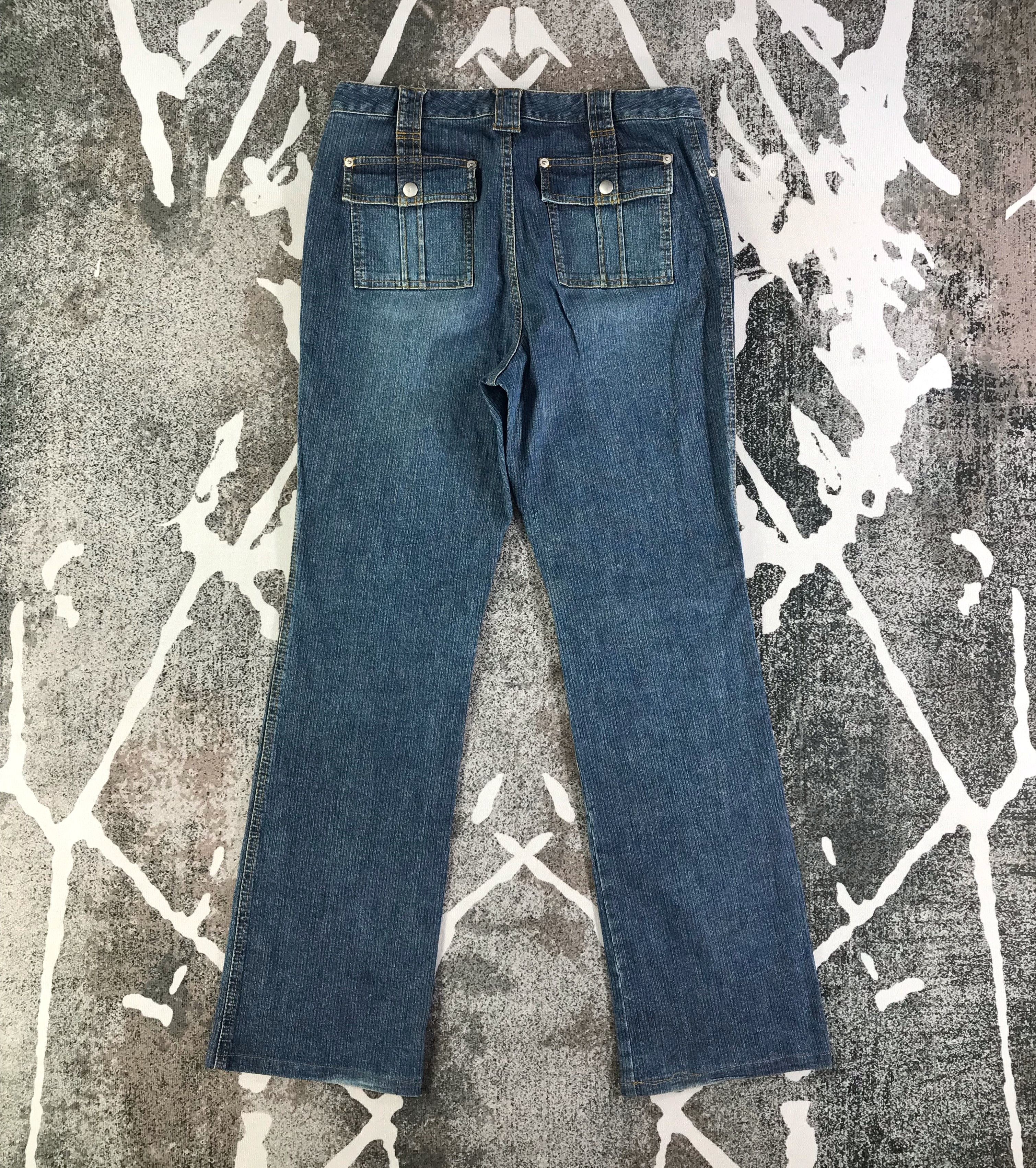 Japanese Brand Trans Work Blue Flared Jeans KJ1997 Size US 31 - 2 Thumbnail