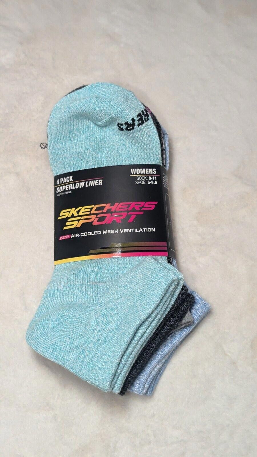 SKECHERS Skechers Sport - Women's Comfort No Show Socks 4 Pairs 6-9.5 Size ONE SIZE - 1 Thumbnail