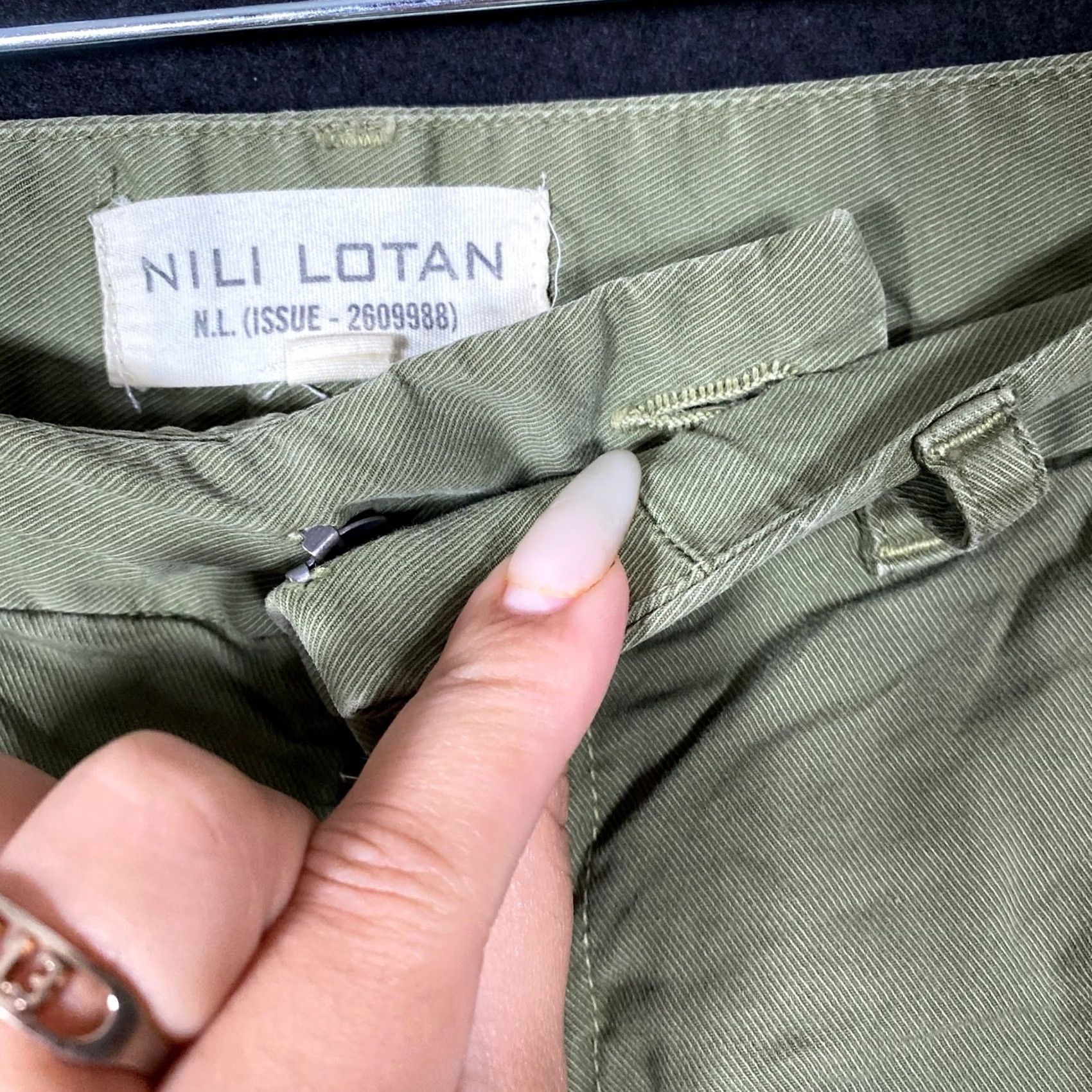 Nili Lotan Nili Lotan Womens Pants Green East Hampton Mid Rise Side Stripe Stretch 2 Size 26" / US 2 / IT 38 - 4 Thumbnail