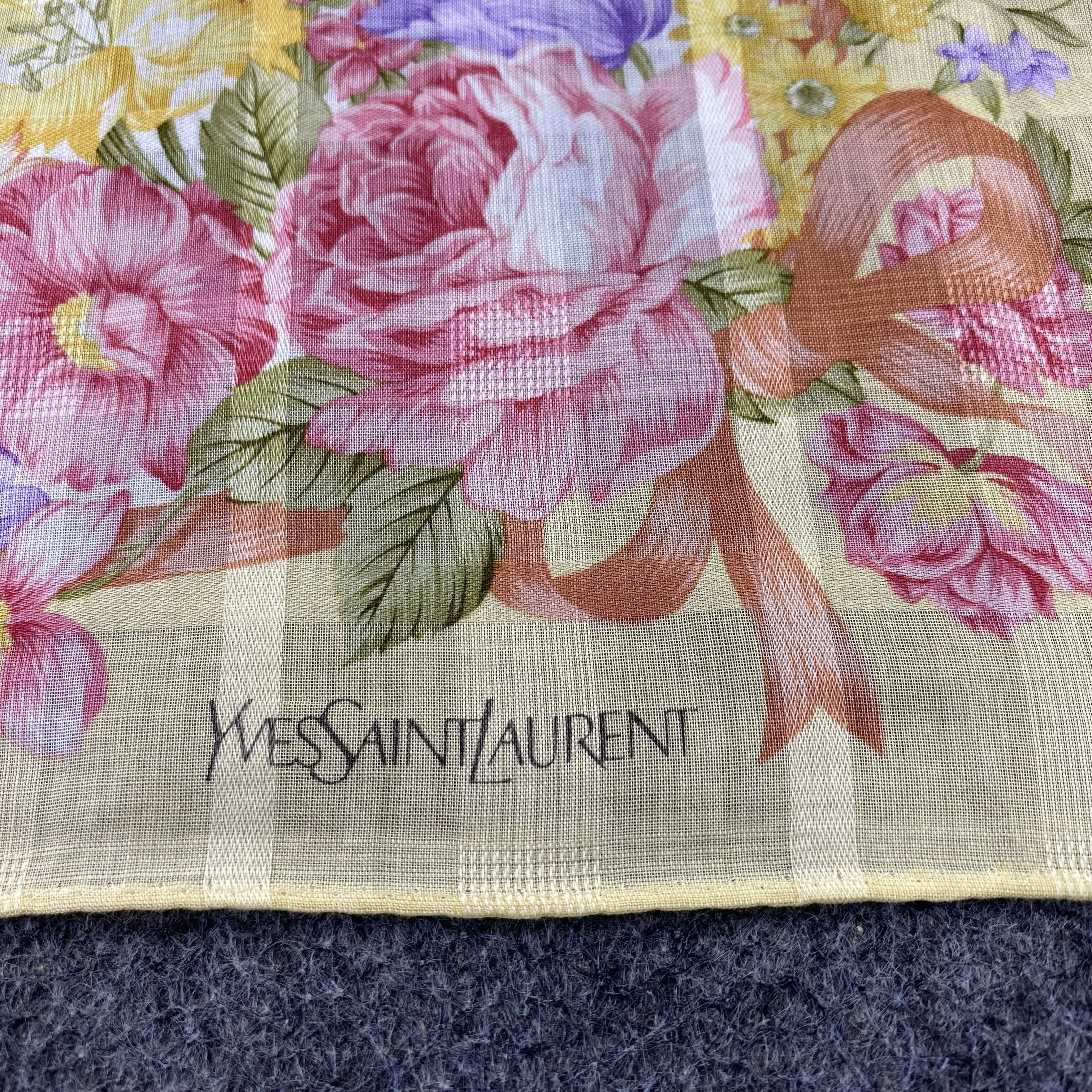 Vintage × Yves Saint Laurent Yves Saint Laurent Handkerchief /Bandana / Neckerchief-B1290 Size ONE SIZE - 5 Thumbnail