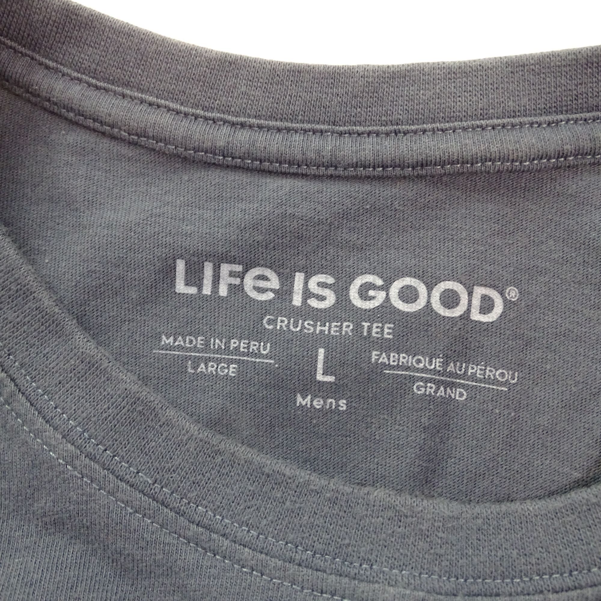 Life is Good Life Is Good Men Crusher Tee Blue Graphic T-shirt Short Slv Size US L / EU 52-54 / 3 - 5 Thumbnail