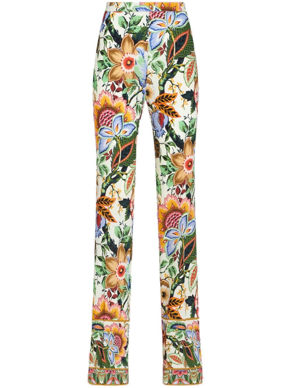 PRINTED VISCOSE TROUSERS
