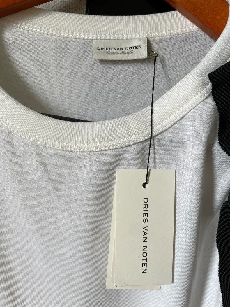 Dries Van Noten dries van noten Black ribbon irregular T-shirt Size US XS / EU 42 / 0 - 4 Thumbnail