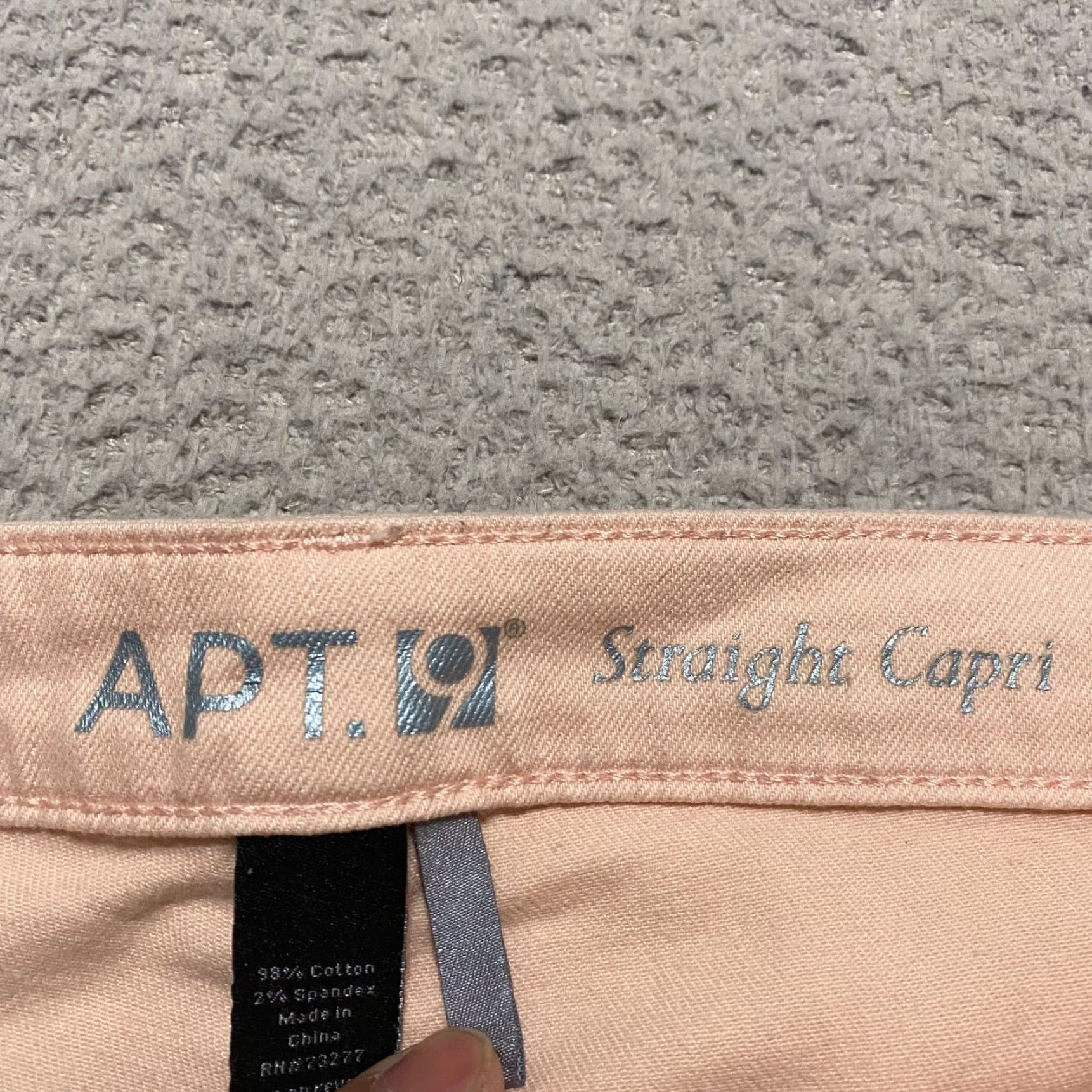 Apt. 9 Apt. 9 Womens Jeans Light Orange Denim Light Wash Straight Capri Mid Rise Size 34" / US 12 / IT 48 - 3 Thumbnail