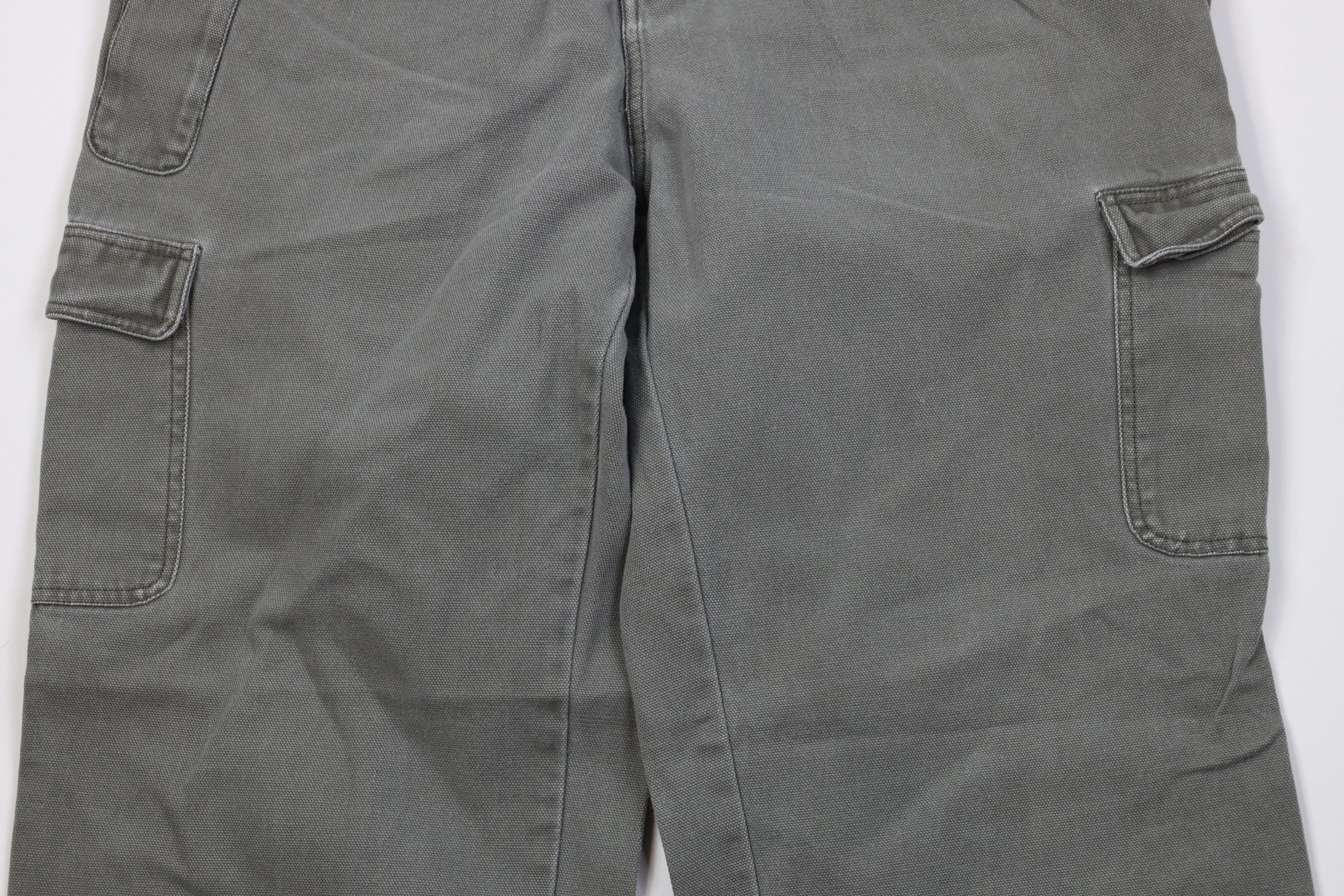 Cabelas Vintage 90s Cabelas Heavy Canvas Wide Leg Cargo Pants Green Size US 38 / EU 54 - 3 Thumbnail