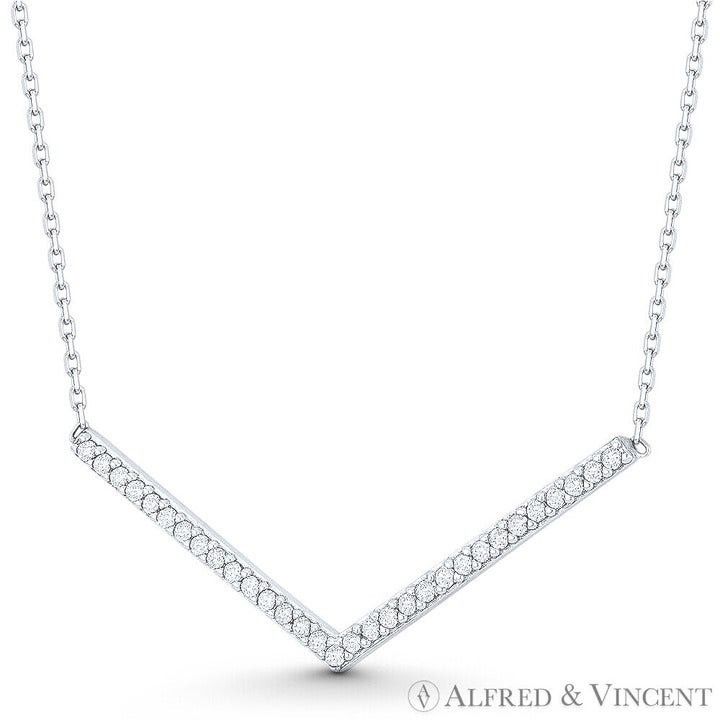Other V-Bar Chevron Cubic Zirconia CZ Crystal Pendan Size ONE SIZE - 1 Preview