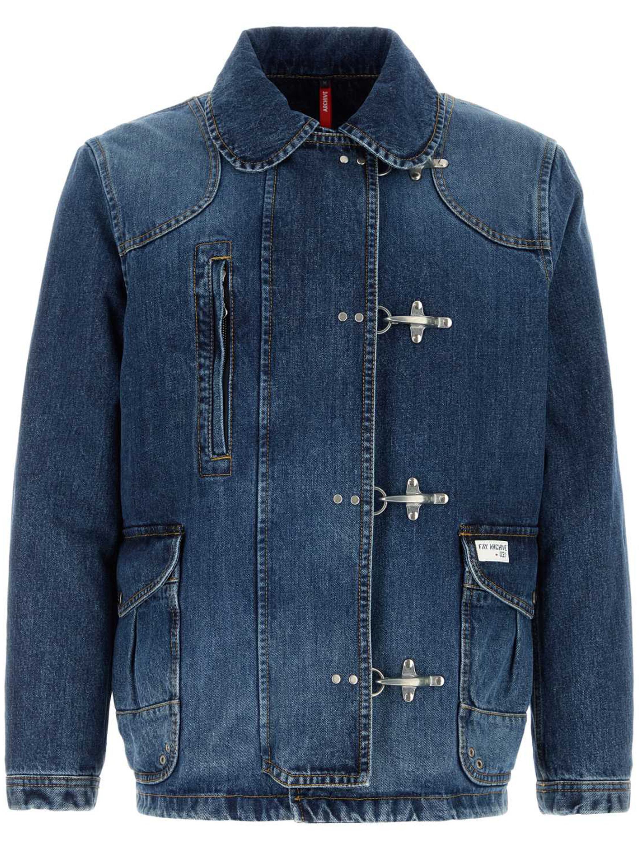 o1s22i1n1124 4-Hook Denim Jacket in Blue