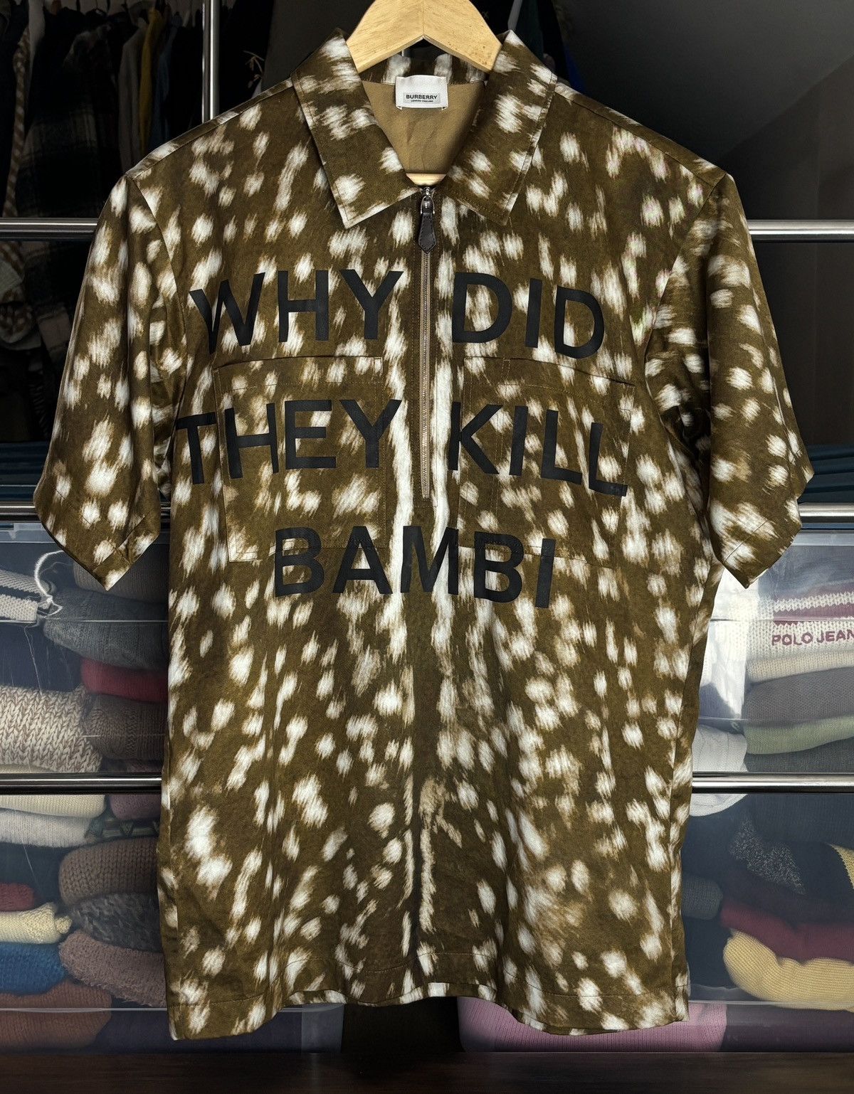 Burberry Burberry F/W2019 Runway Zip Shirt Why Did They Kill Bambi Size US XS / EU 42 / 0 - 1 Thumbnail
