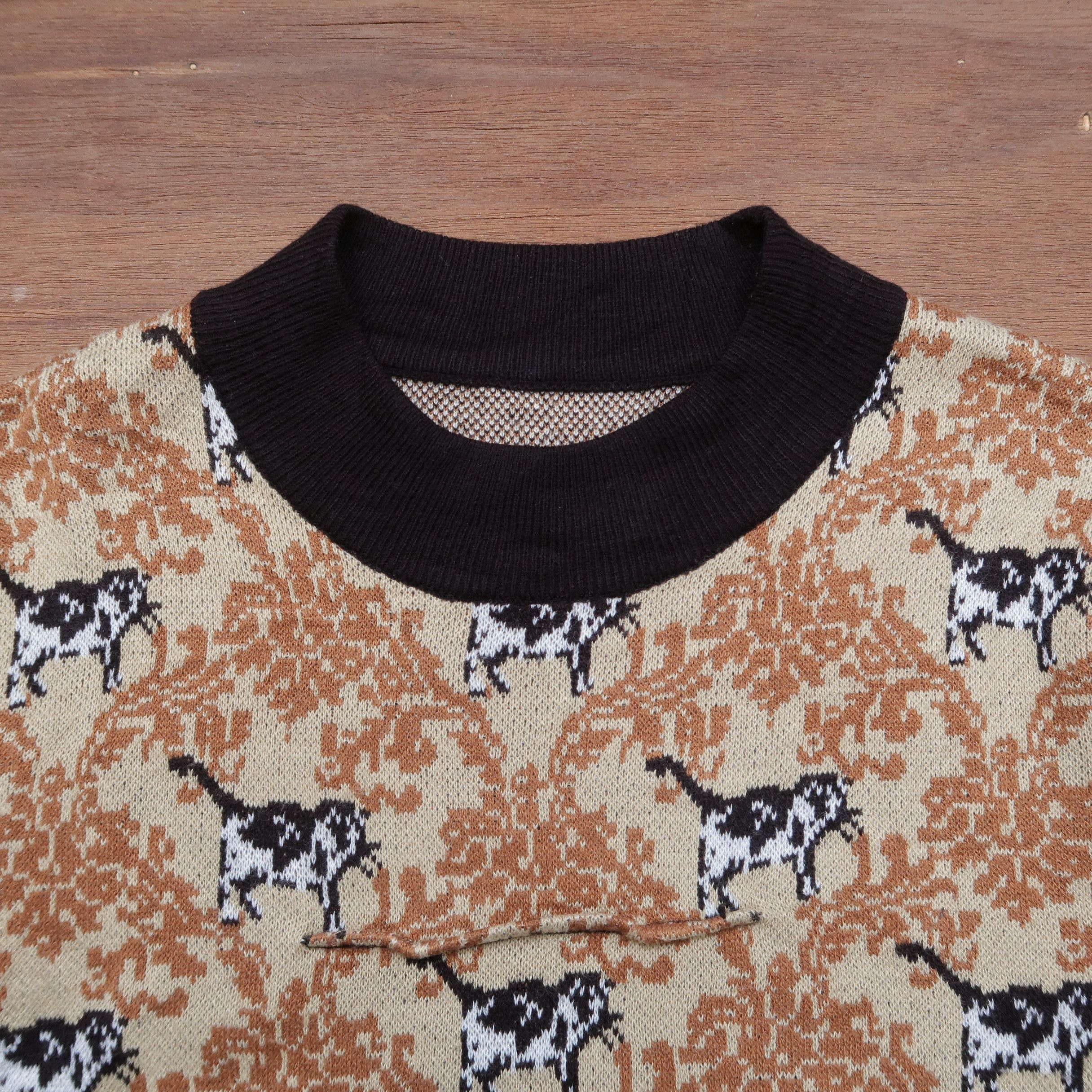 GU × Jun Takahashi × Undercover GU x Undercover Leopard Ethnic Pattern Cropped Knitwear Size US M / EU 48-50 / 2 - 4 Thumbnail