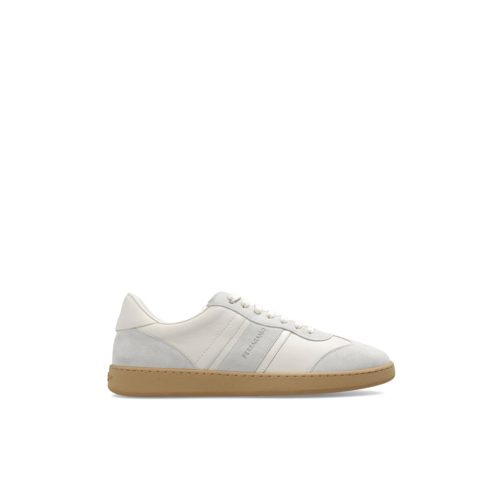 FERRAGAMO Achille Cream Leather Sneakers New & Authentic (Me