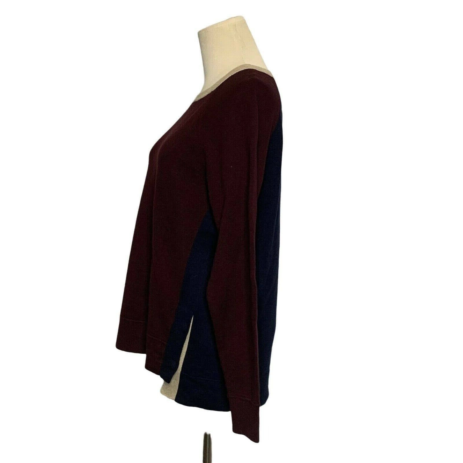 J.Crew J.Crew Red Blue Color block long sleeves Sweater Size Small Size S / US 4 / IT 40 - 7 Thumbnail