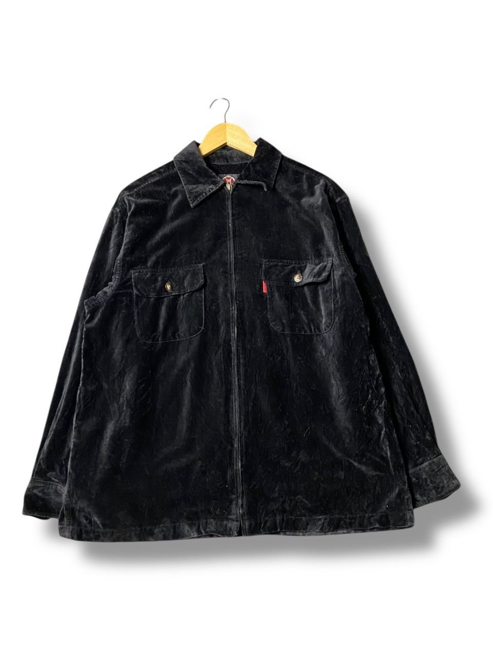 Japanese Brand Lucky Strike Original Velvet Zip Up Jacket (169) Size US L / EU 52-54 / 3 - 1 Thumbnail
