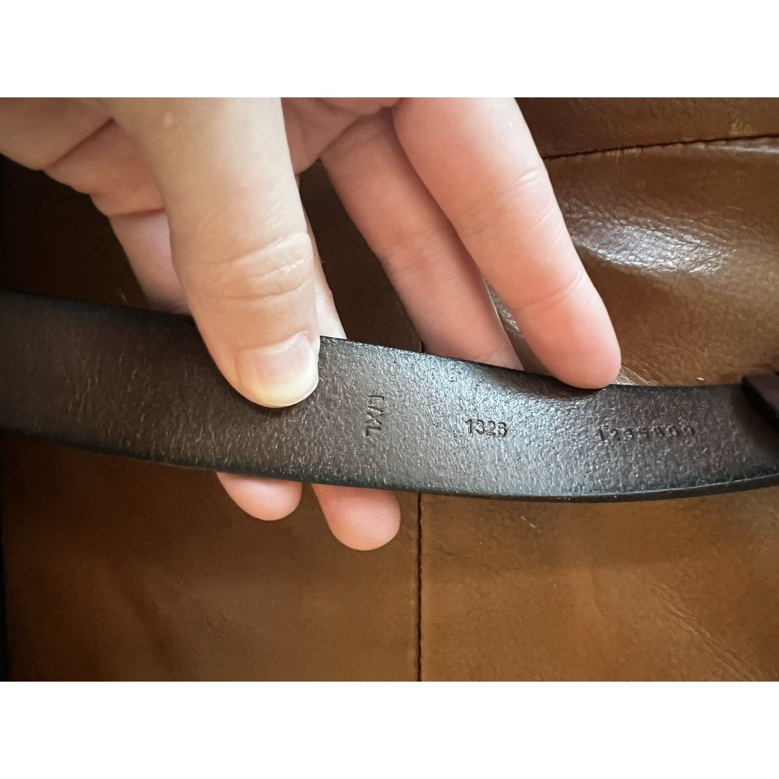 Ralph Lauren Brown Leather Horsebit Gold Hook Belt L/XL ralph lauren equestrian belt products for sale | eBay main image 4