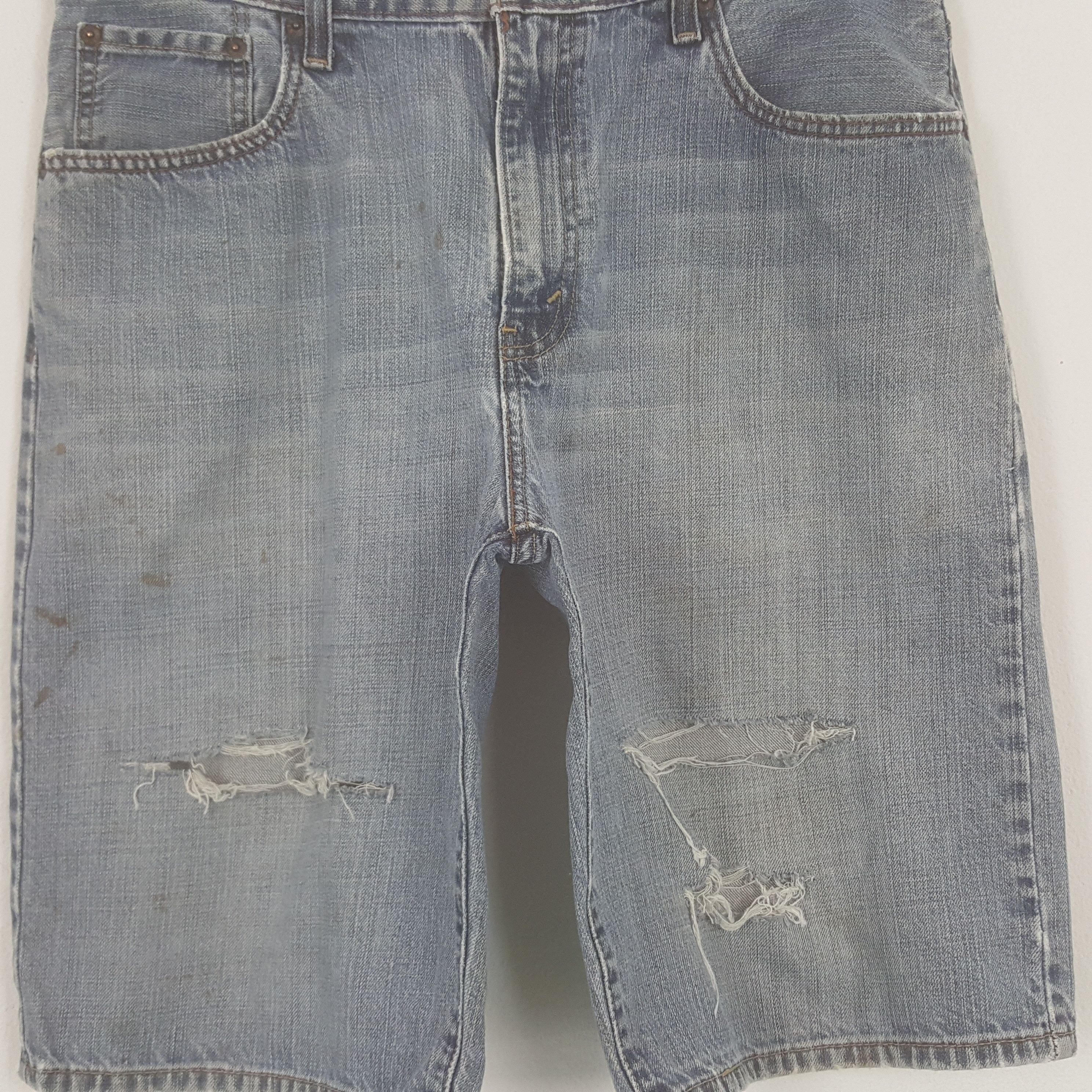 Levi's × Vintage Vintage Levi's 569 American Distressed Short Denim Jorst Size US 35 - 2 Thumbnail