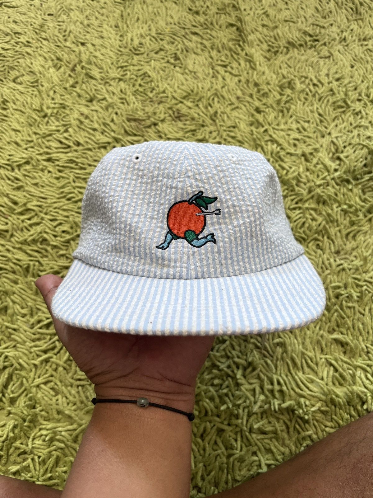 By Parra parra 6 panel unconstructed hat orange seersucker blue Size ONE SIZE - 1 Thumbnail