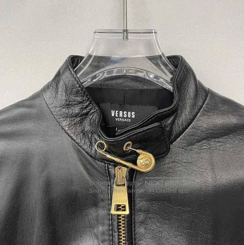 Versace Versace Black Women's Leather Jacket Large . Size L / US 10 / IT 46 - 8 Thumbnail