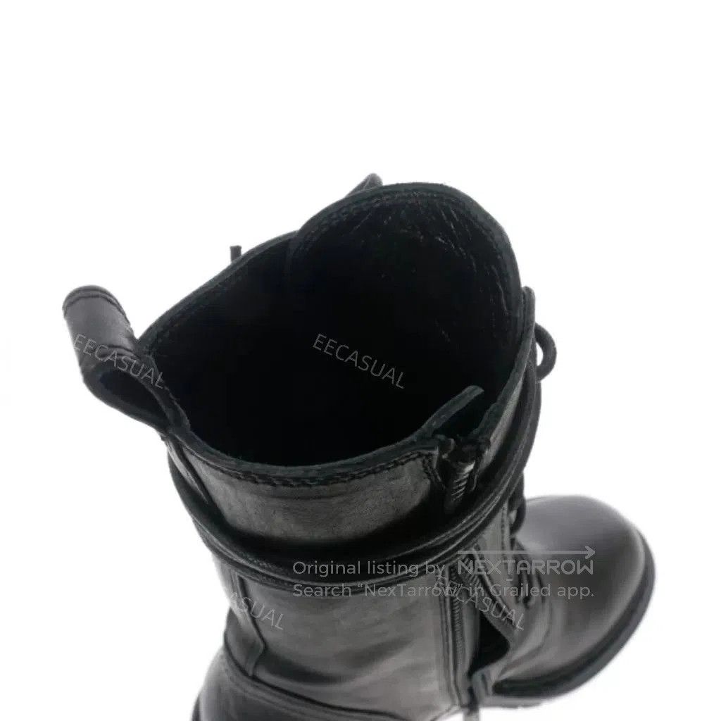 Ann Demeulemeester Elegant Black Leather High Heeled Boots. Size US 4 / IT 34 - 9 Thumbnail