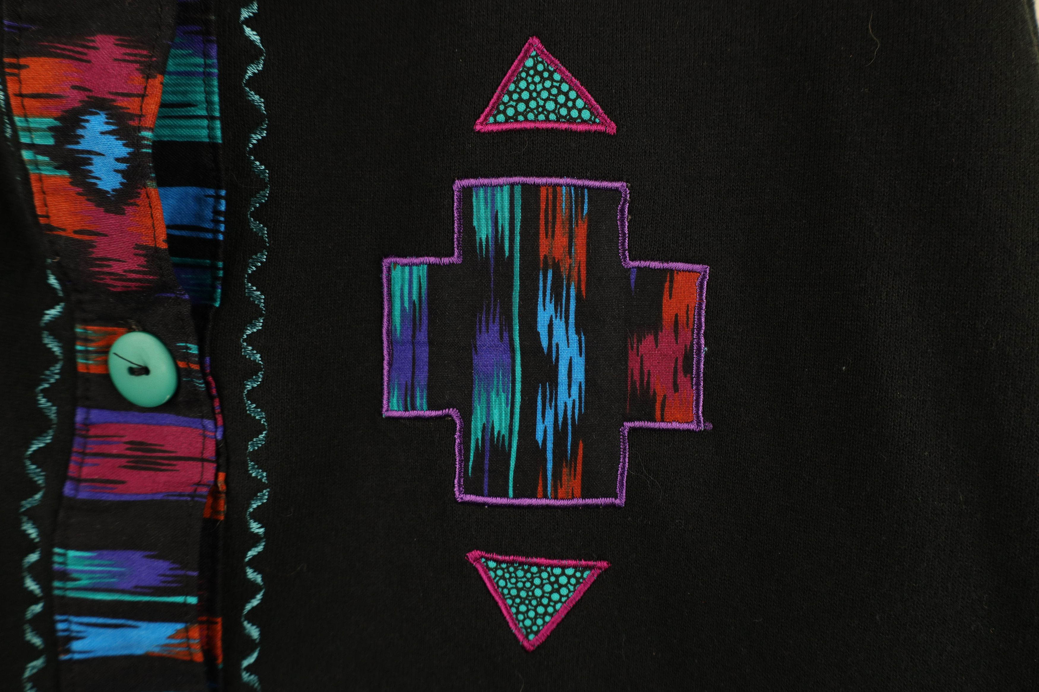 Vintage Vintage 90s Southwestern Cactus Cardigan Sweatshirt USA Size XXL / US 16-18 / IT 52-54 - 4 Thumbnail