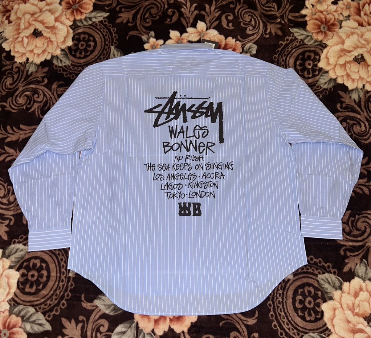 トップス Stussy Wales Bonner Poplin Shirt Stripe Stussy x Wales Bonner】Poplin Shirt Stripe (STUSSY/シャツ