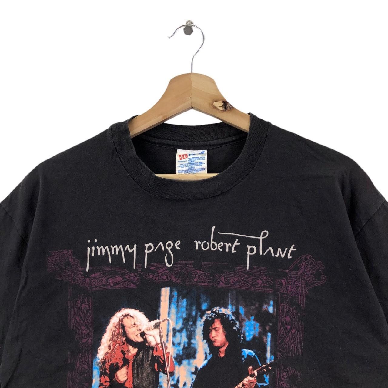 Vintage Vtg 1995 JIMMY PAGE ROBERT PLANT Led Zeppelin Tour Tee Shirt Size US L / EU 52-54 / 3 - 2 Thumbnail