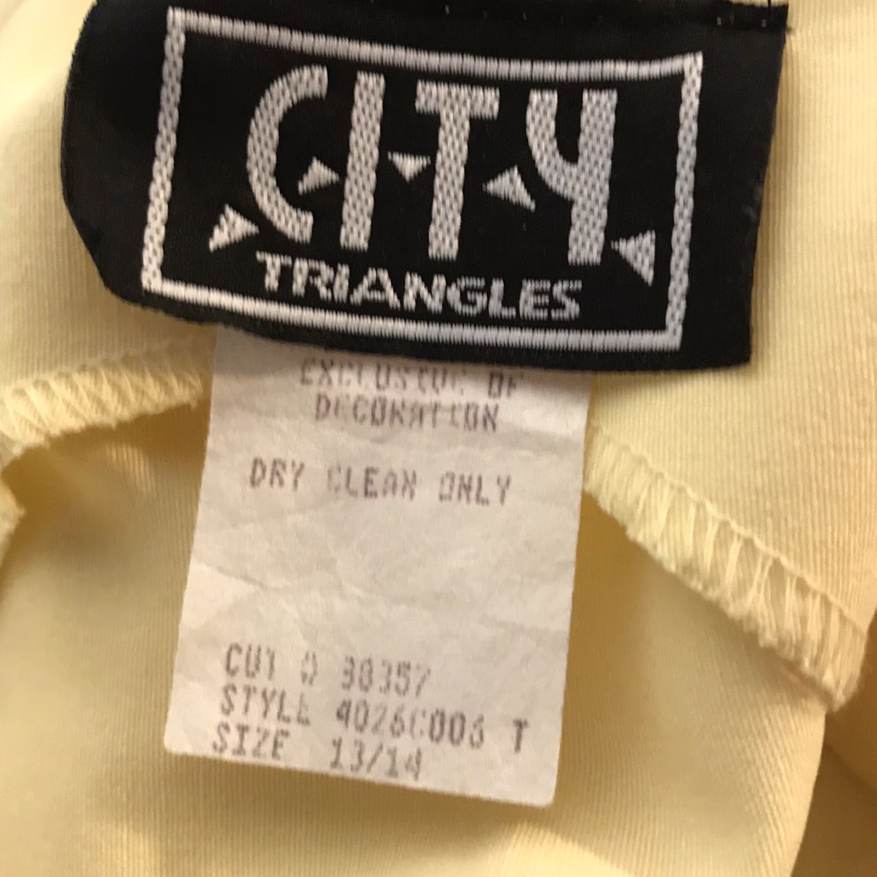 Vintage VINTAGE City Triangles Women's Dress Knee Length Floral Embroidered Sleeveless Spring Summer Size 13-14 Yellow Size XL / US 12-14 / IT 48-50 - 6 Thumbnail