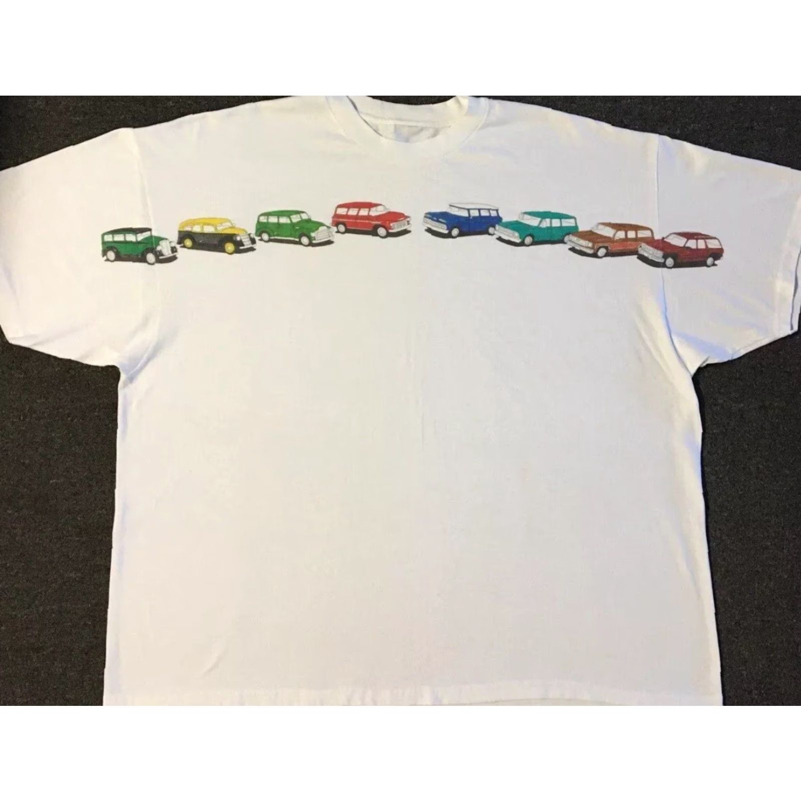 Vintage VINTAGE 90s Station Wagon Car Oversized Shirt XXXL White Men's T-Shirt Short Sleeve Car Grunge USA Retro Race Car Motor Size US XXL / EU 58 / 5 - 2 Thumbnail
