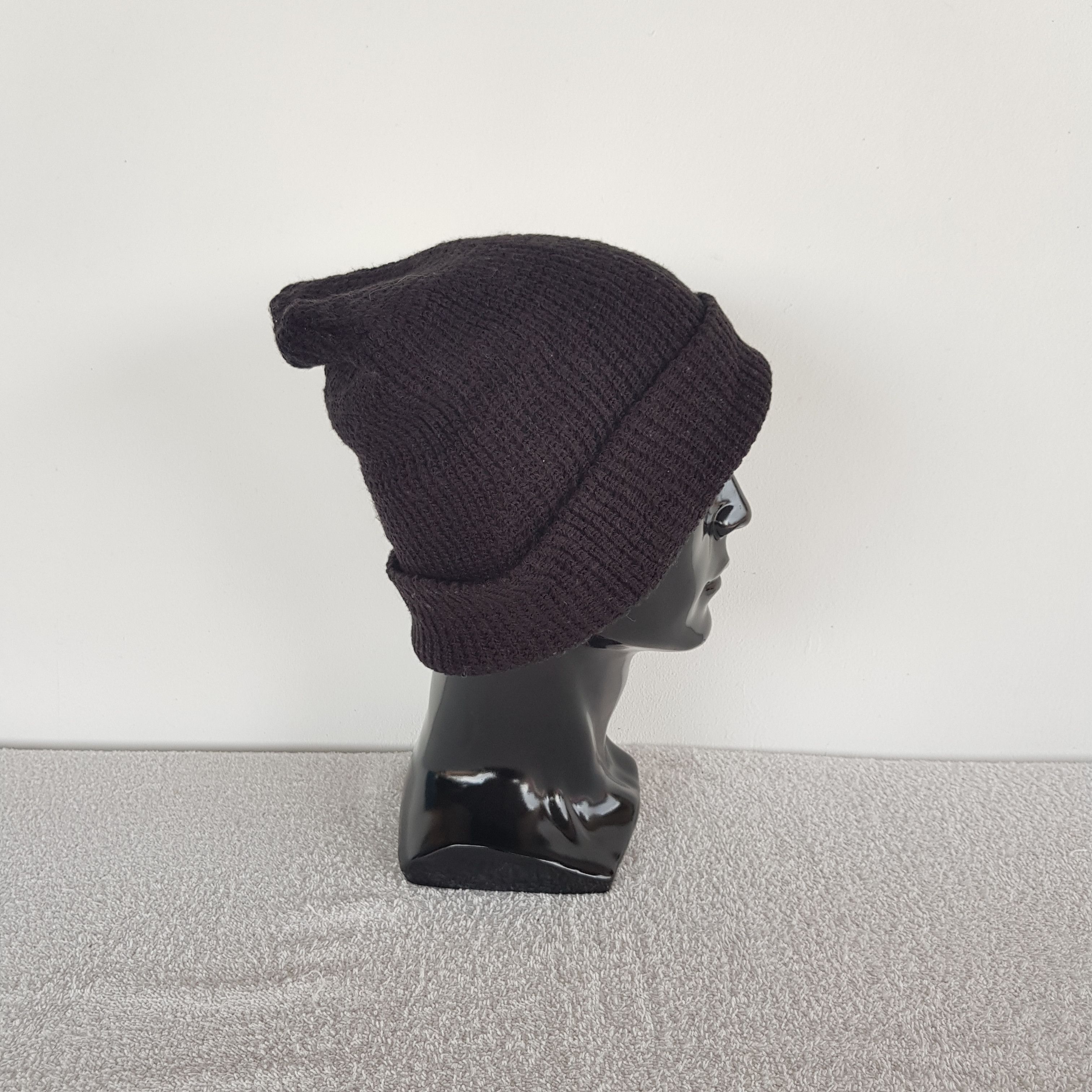 Homespun Knitwear Vintage Override Beanie Japanese Ribbed Knit Snow Caps Hats Size ONE SIZE - 3 Thumbnail