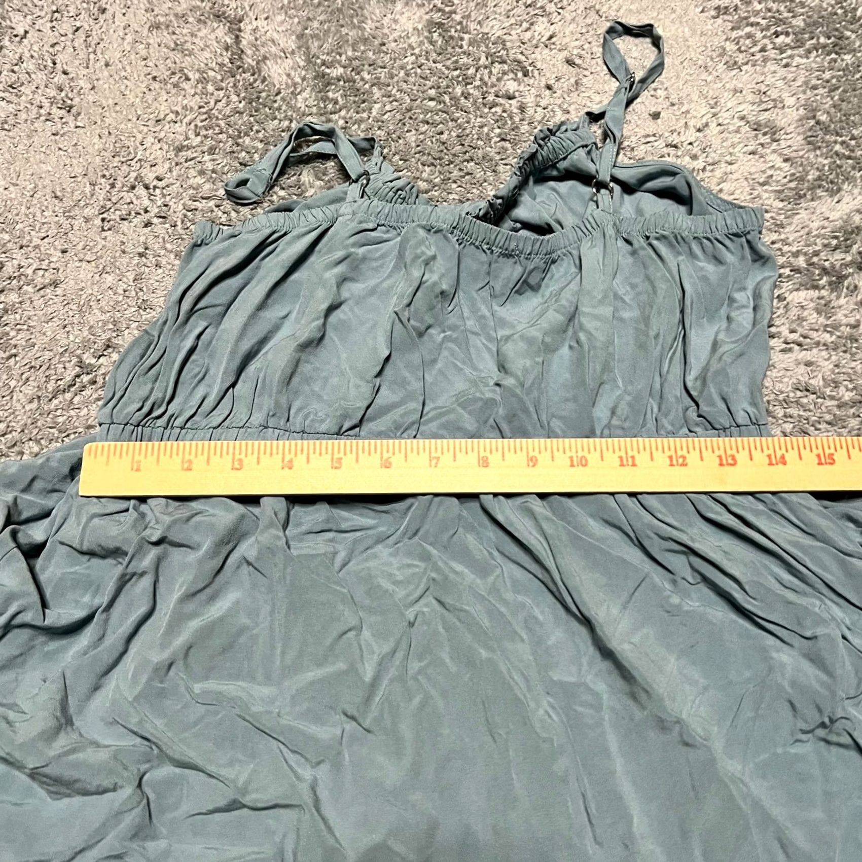 Vintage Evereve Dress Womens L Green Sleeveless Tank Tiered Midi Summer Size L / US 10 / IT 46 - 5 Thumbnail
