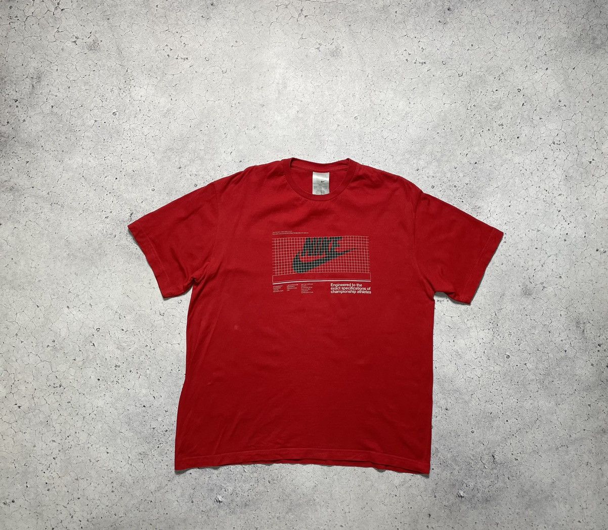 Nike × Vintage Vintage Nike Big Swoosh T- Shirt Y2K Drill Size US XXL / EU 58 / 5 - 1 Thumbnail