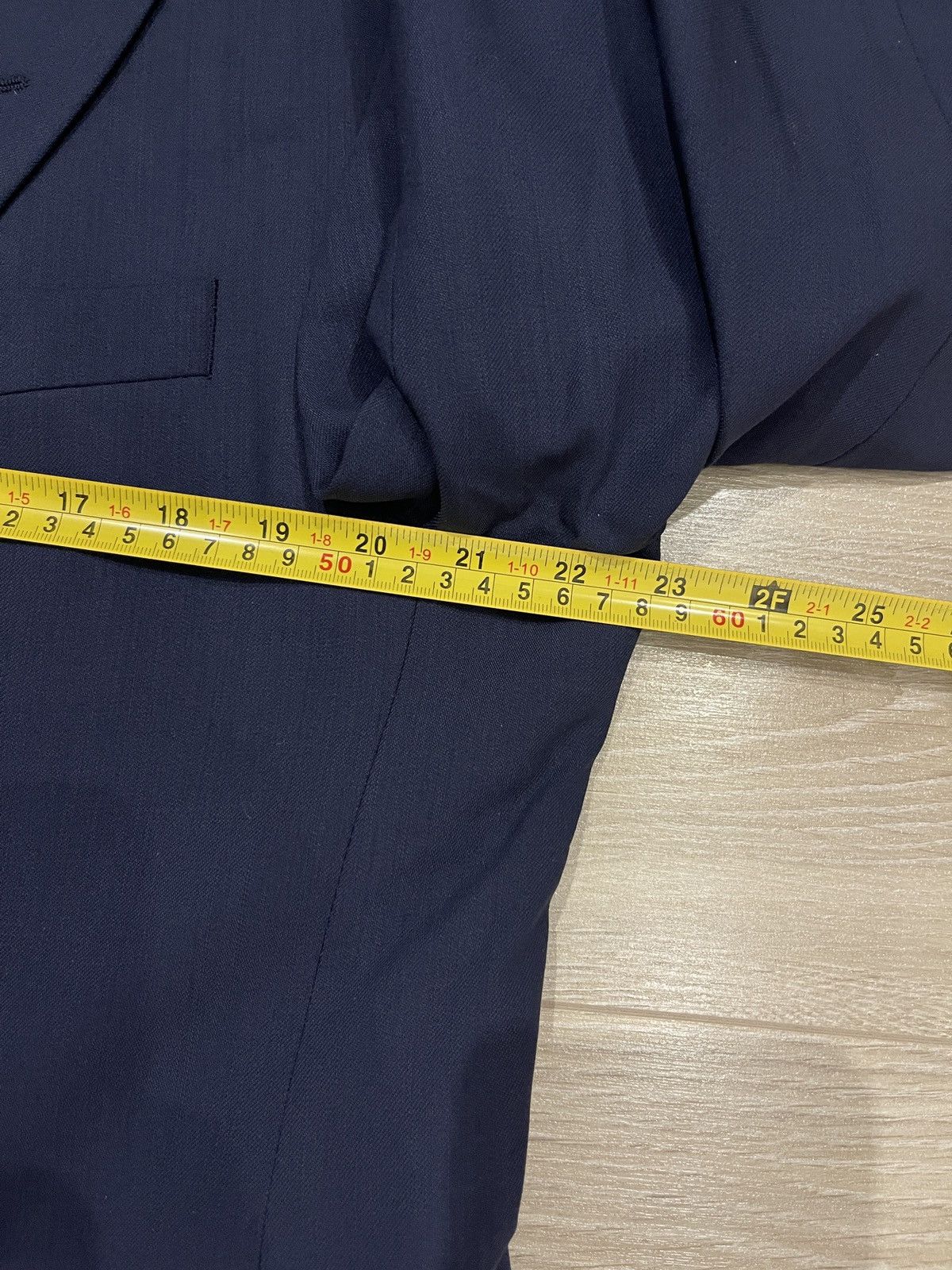 C&A Vintage double-breasted blazer classic jacket dark blue c&a Size 44R - 15 Thumbnail