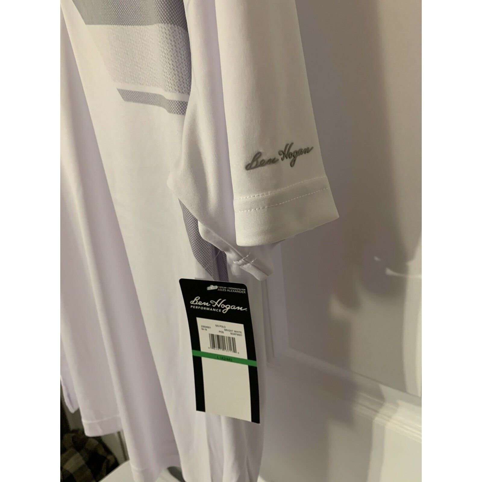 Other NEW BEN HOGAN PERFORMANCE , White Gray Polo SZ L NWT Size US L / EU 52-54 / 3 - 5 Thumbnail