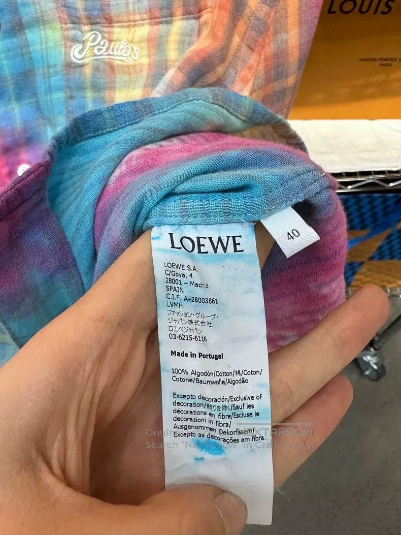 Loewe Loewe Rainbow Tie-Dye Faded Pure Cotton Shirt Size US XXS / EU 40 - 6 Thumbnail
