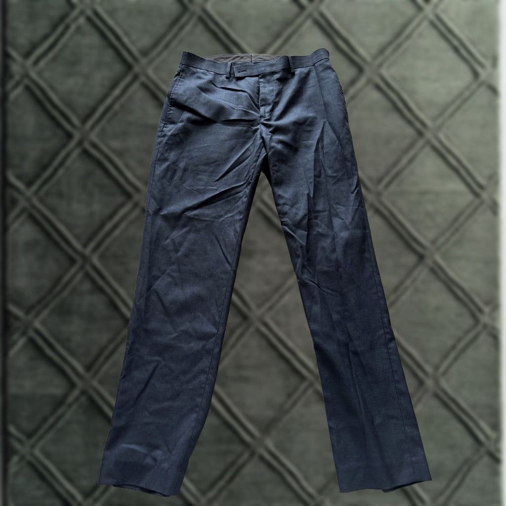 Calvin Klein VINTAGE? CALVIN KLEIN Dress Pants Mens Navy Blue 32X30 Flat Front Button Straight Leg Inseam 30 Formal Dressy Pants?? Size 24" / US 00 / IT 34 - 1 Thumbnail