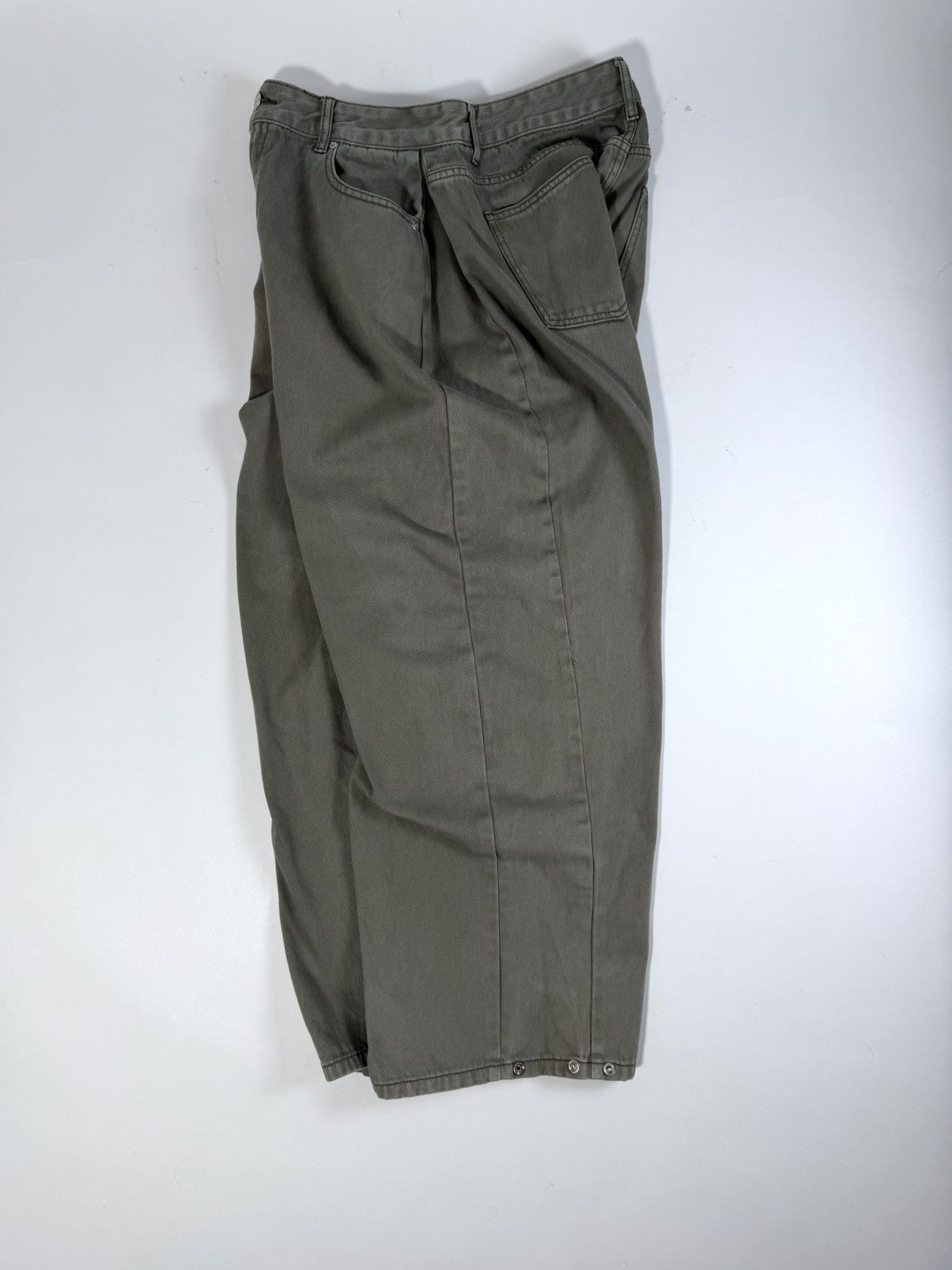 Other Toffee Side Tuck Snap Cotton Wide Pants Size US 34 / EU 50 - 3 Thumbnail
