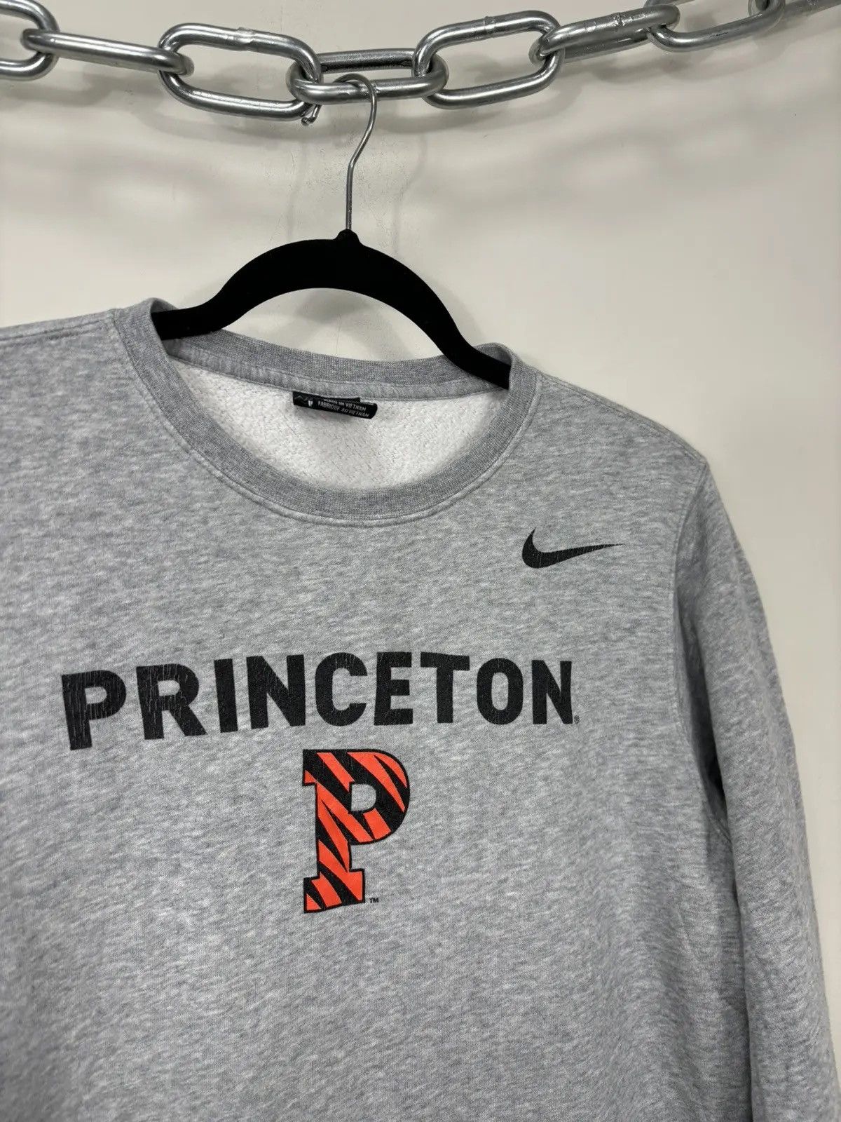 NCAA × Nike × Vintage Vintage Nike Princeton NCAA Big Logo Gray College Sweatshirt Size US S / EU 44-46 / 1 - 7 Thumbnail