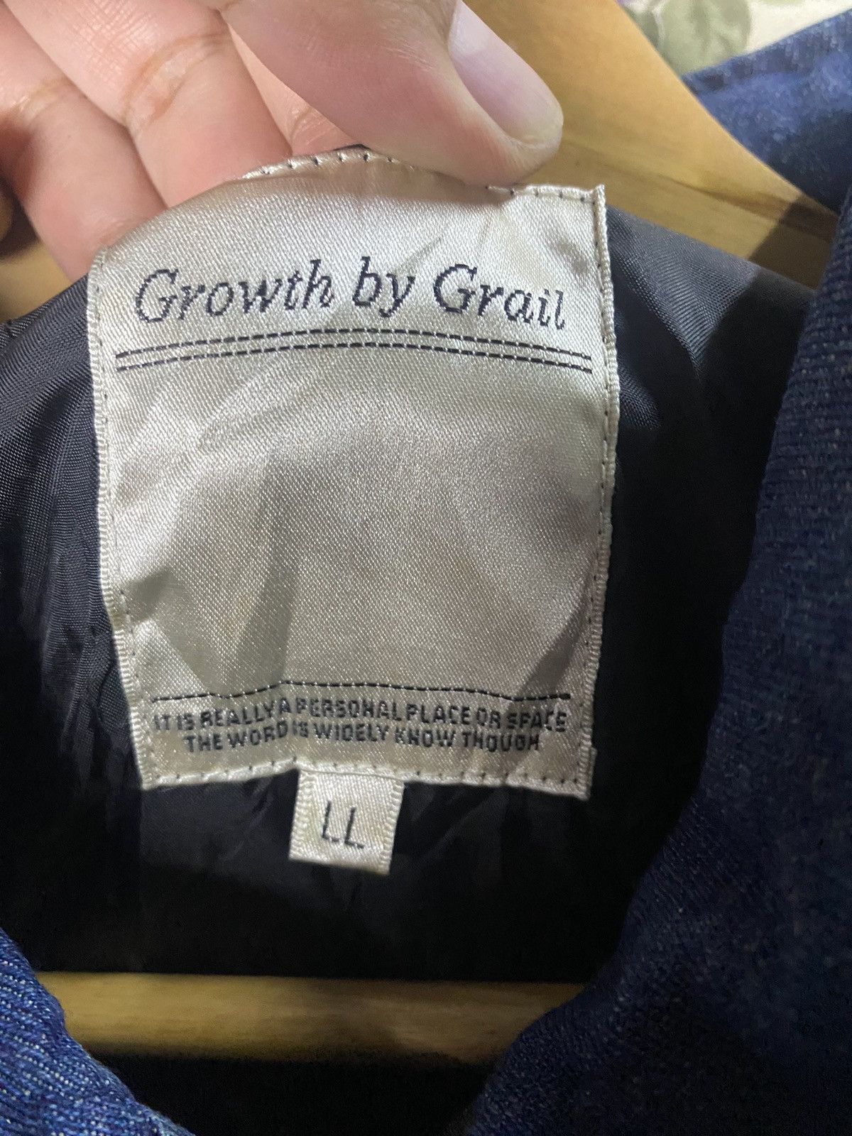 Japanese Brand Growth Of Grail Style Bule Denim Jacket Size US XL / EU 56 / 4 - 9 Thumbnail