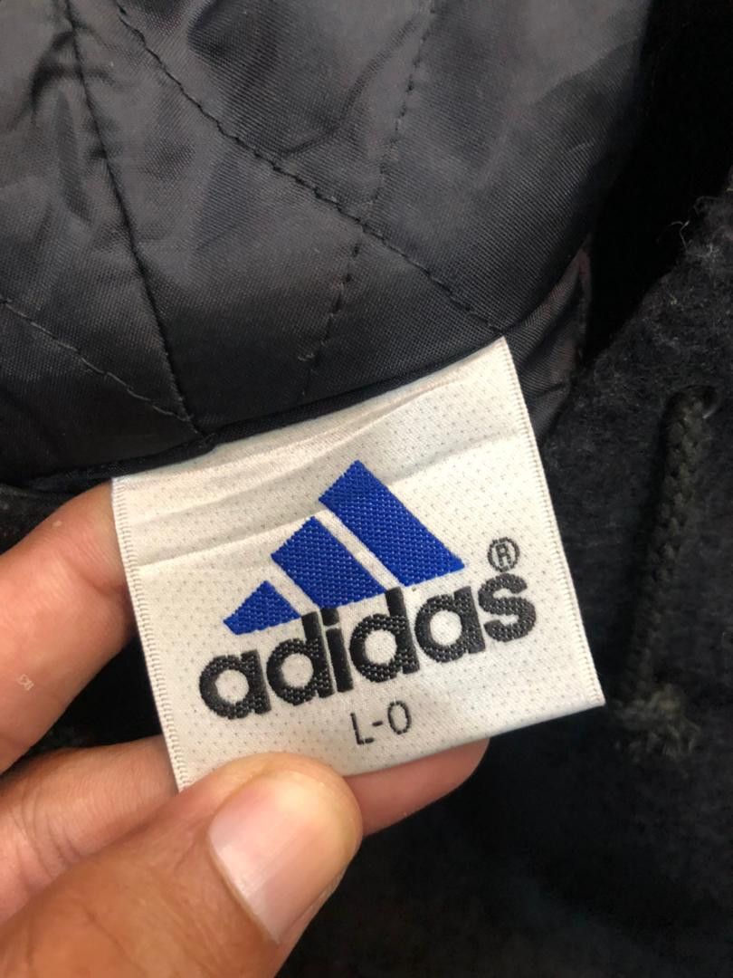 Adidas × Vintage Rare🔥 Vintage 90s Adidas Fleece Long Jacket Size US L / EU 52-54 / 3 - 3 Thumbnail